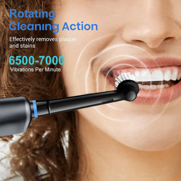 Rotating Electric Toothbrush 5 Modes 4 Brush Heads Smart Timer USB Rechargeable