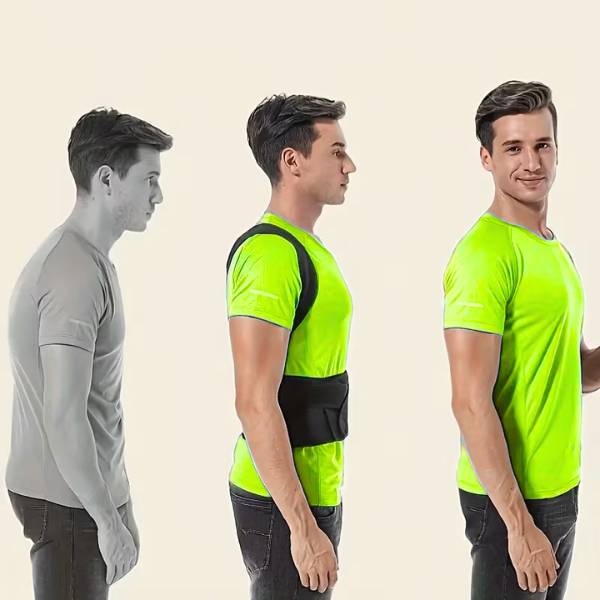 Posture Corrector Back Brace for Men and Women – Adjustable Upper Back Support with Shoulder Straps, Lumbar Pad and Spinal Support – Ergonomic Back Straightener for Back Pain Relief – XL