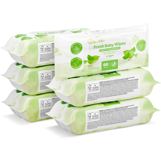 Baby Wipes 1080 Count 18 & 6 x 60 Pack Plant Based Plastic Free Sensitive Skin