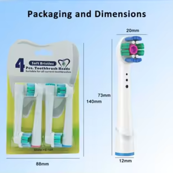 Electric Toothbrush Replacement Heads 20 Pack Compatible with Oral-B Braun Soft